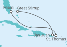 Itinerario del Crucero Islas Vírgenes - NCL Norwegian Cruise Line