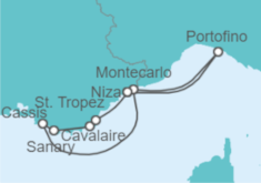 Itinerario del Crucero Italia, Mónaco, Francia - Seadream Yacht Club