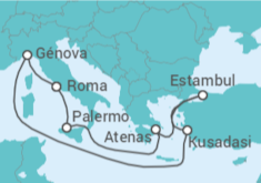 Itinerario del Crucero Italia, Turquía, Grecia TI - MSC Cruceros