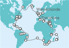 Itinerario del Crucero Vuelta al mundo  MSC Cruceros - MSC Cruceros
