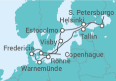 Itinerario del Crucero Dinamarca, Alemania, Suecia, Finlandia, Rusia, Estonia TI - MSC Cruceros
