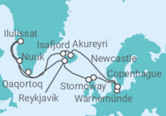 Itinerario del Crucero Alemania, Reino Unido, Islandia, Groenlandia TI - MSC Cruceros