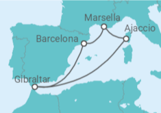 Itinerario del Crucero Francia, Gibraltar - Princess Cruises
