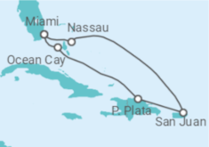 Itinerario del Crucero Bahamas, Puerto Rico, Rep. Dominicana - MSC Cruceros
