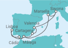 Itinerario del Crucero España, Italia, Francia - Costa Cruceros