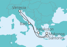 Itinerario del Crucero Playas de ensueño y sabores griegos - Costa Cruceros