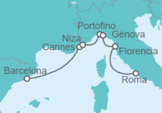 Itinerario del Crucero Francia, Italia - Royal Caribbean