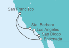 Itinerario del Crucero Estados Unidos y México - Princess Cruises