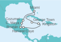Itinerario del Crucero Caribe Occidental - Regent Seven Seas