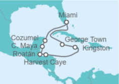 Itinerario del Crucero Champán, confeti y Caribe - Regent Seven Seas