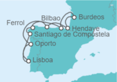 Itinerario del Crucero España, Francia y Portugal - Regent Seven Seas
