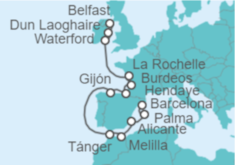 Itinerario del Crucero De Belfast a Barcelona - Regent Seven Seas
