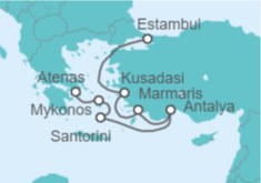 Itinerario del Crucero Turquía y Grecia - Regent Seven Seas