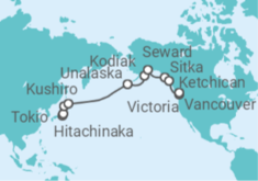 Itinerario del Crucero De Tokio a Vancouver - Regent Seven Seas