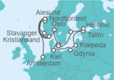 Itinerario del Crucero Capitales Bálticas - Regent Seven Seas