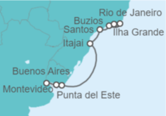 Itinerario del Crucero Ritmos serenos - Regent Seven Seas