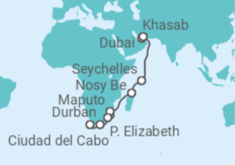 Itinerario del Crucero Desde Dubái (EAU) a Pireo (Atenas) - Regent Seven Seas