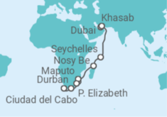 Itinerario del Crucero Rascacielos y Zocos - Regent Seven Seas