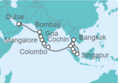 Itinerario del Crucero Sudeste asiático - Regent Seven Seas