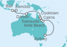 Itinerario del Crucero Vacaciones en Australia - Regent Seven Seas