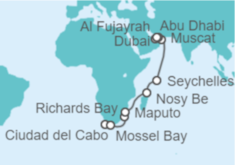 Itinerario del Crucero Islas del océano Índico - Regent Seven Seas