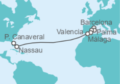 Itinerario del Crucero España, Bahamas - Royal Caribbean