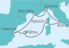 Itinerario del Crucero Historia y belleza natural - Costa Cruceros