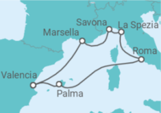 Itinerario del Crucero Mediterráneo inesperado - Costa Cruceros