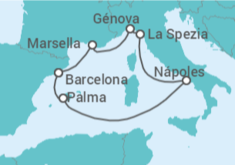 Itinerario del Crucero Italia, España TI - MSC Cruceros
