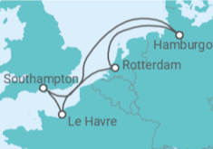 Itinerario del Crucero Holanda, Francia, Reino Unido TI - MSC Cruceros