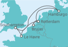Itinerario del Crucero Holanda, Francia, Reino Unido, Alemania TI - MSC Cruceros