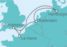 Itinerario del Crucero Holanda, Francia, Reino Unido - MSC Cruceros
