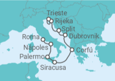 Itinerario del Crucero Italia, Grecia, Croacia, Eslovenia - NCL Norwegian Cruise Line
