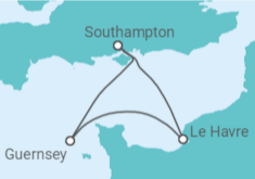 Itinerario del Crucero Guernsey, Francia - MSC Cruceros