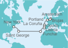 Itinerario del Crucero Bélgica, España, Portugal - Oceania Cruises