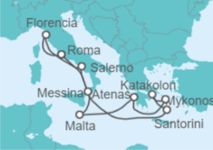 Itinerario del Crucero Grecia, Malta, Italia - NCL Norwegian Cruise Line