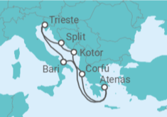 Itinerario del Crucero Italia, Croacia, Montenegro, Grecia - Costa Cruceros