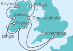 Itinerario del Crucero Islas Britanicas - NCL Norwegian Cruise Line