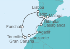 Itinerario del Crucero Islas Canarias - NCL Norwegian Cruise Line