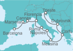 Itinerario del Crucero De Barcelona a Trieste (Italia) - NCL Norwegian Cruise Line