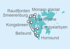 Itinerario del Crucero LE LYRIAL desde Longyearbyen, Spitsbergen - Ponant