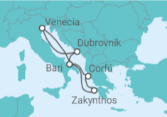 Itinerario del Crucero Croacia, Italia, Grecia - MSC Cruceros