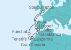 Itinerario del Crucero Islas Canarias TI - MSC Cruceros