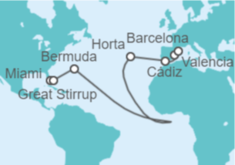 Itinerario del Crucero De Miami a Barcelona - Regent Seven Seas