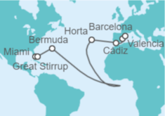 Itinerario del Crucero Bermudas real y España majestuosa - Regent Seven Seas