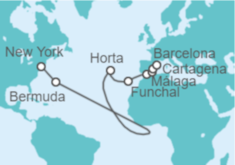 Itinerario del Crucero De Nueva York a Barcelona - Regent Seven Seas