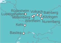 Itinerario del Crucero Desde Basilea (Suiza) a Bamberg, Alemania - AmaWaterways