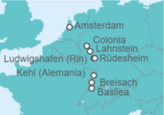 Itinerario del Crucero El encanto del Rin  - AmaWaterways