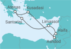 Itinerario del Crucero Turquía,  Chipre, Grecia - NCL Norwegian Cruise Line