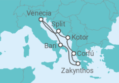 Itinerario del Crucero Italia, Croacia, Montenegro, Grecia - MSC Cruceros